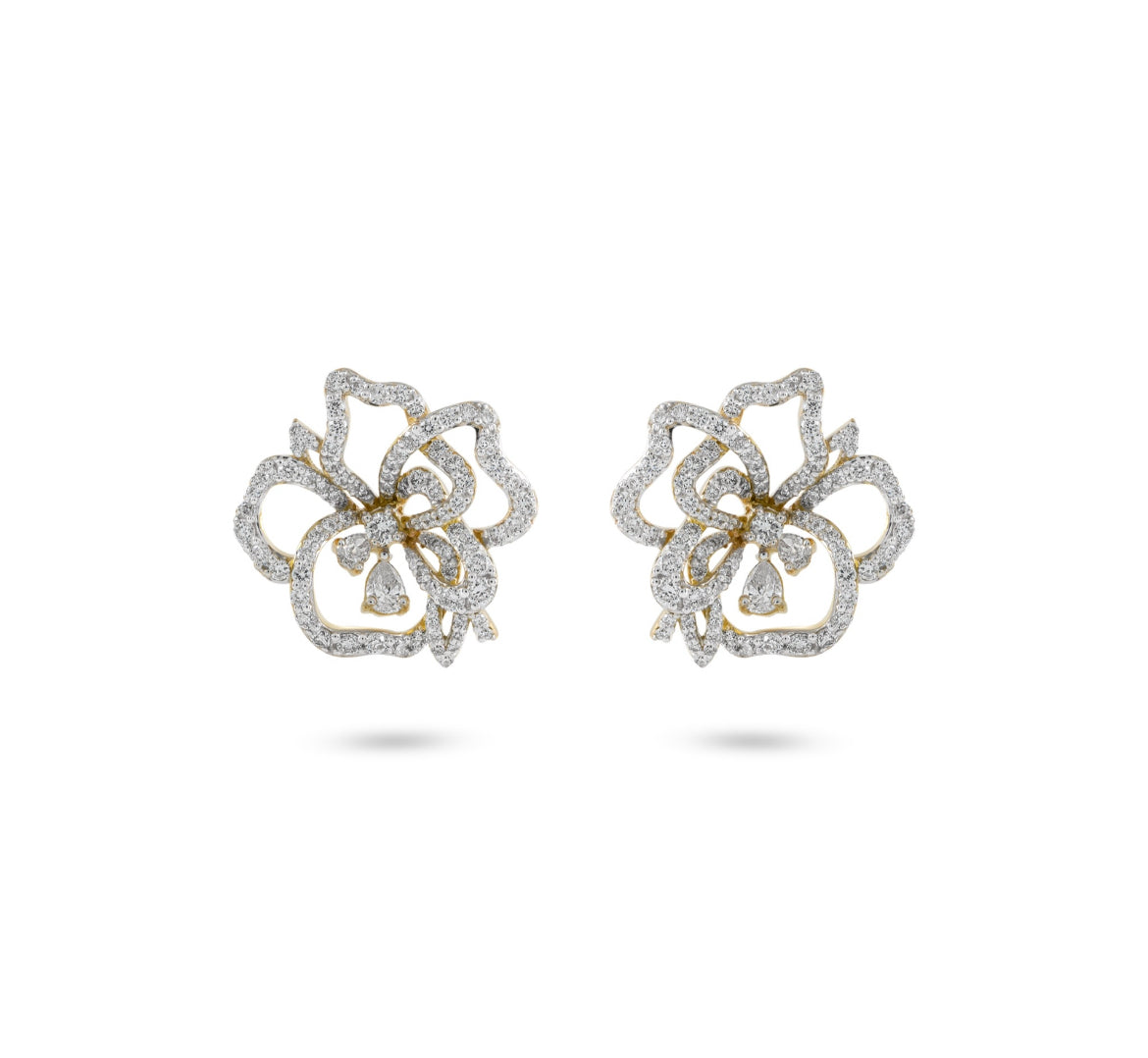 Peony earrings