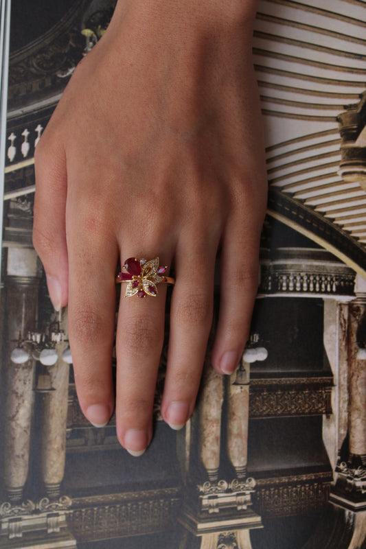 Ruby lily ring