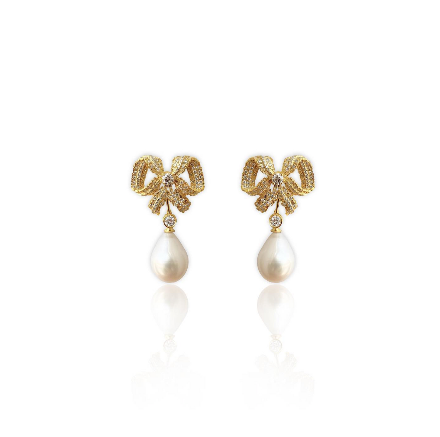 In pearls earrings