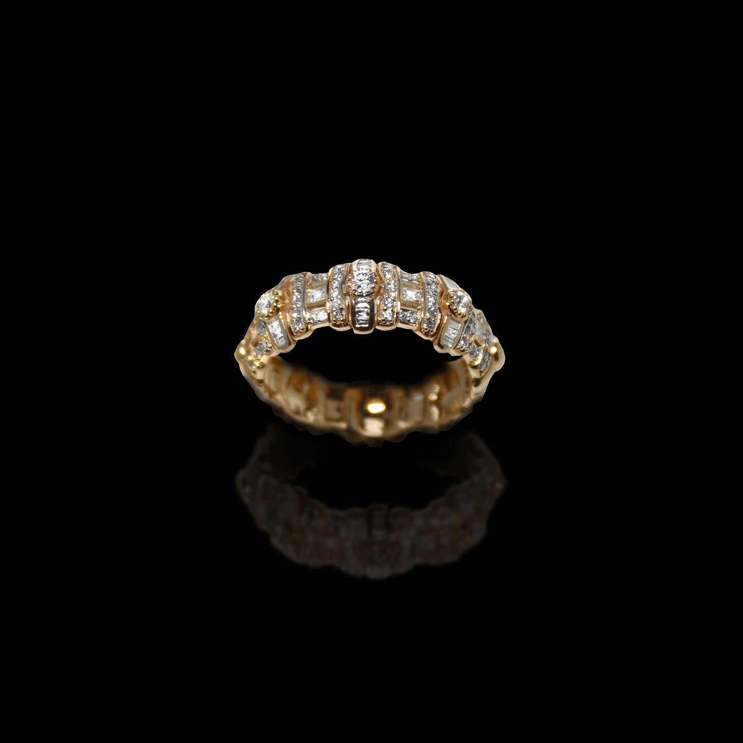 diamond yellow gold ring